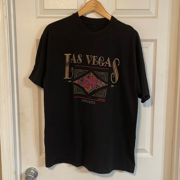 Vintage 1993 Las Vegas Stitched Logo Tee Shirt - Picture 1 of 4